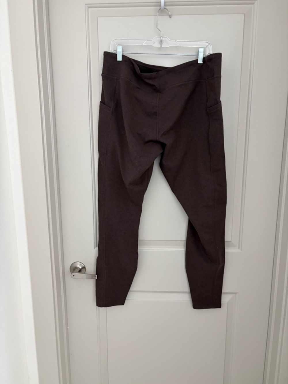 Dark Brown High-Waist Leggings with Side Pocket Pact Organic Cotton NWOT - Picture 2 of 5